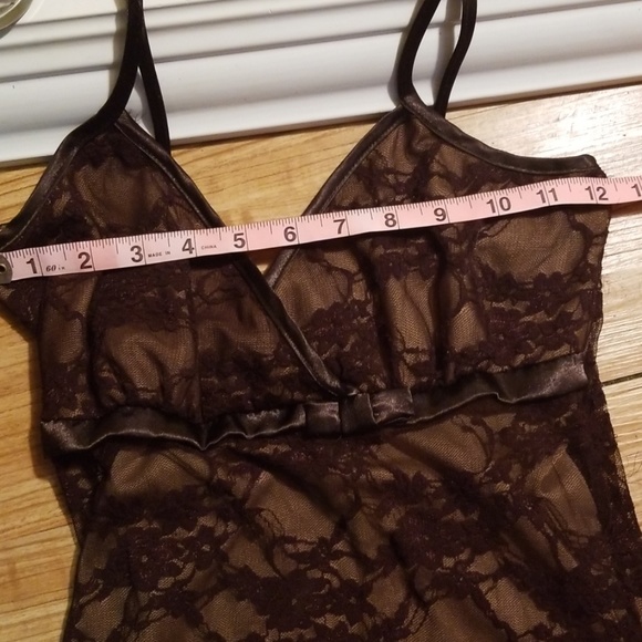 Juniors Brown Pullover Lace Dress - Picture 4 of 7